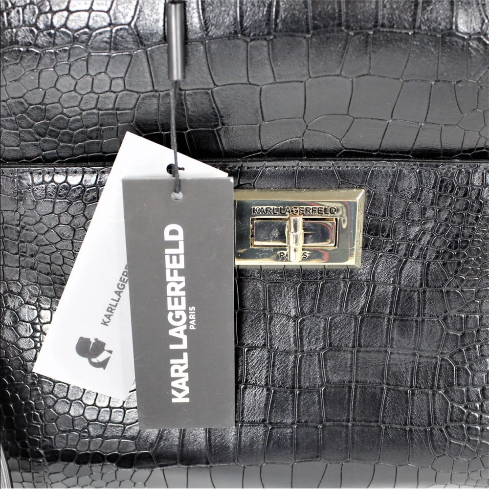 Karl Lagerfeld Paris Leather Handbag - Picture 7 of 8